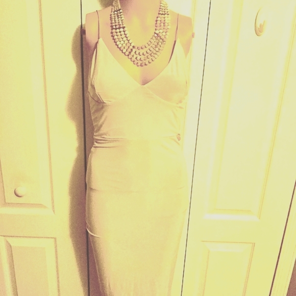 Club L nude spaghetti strap body con dress - Picture 2 of 13